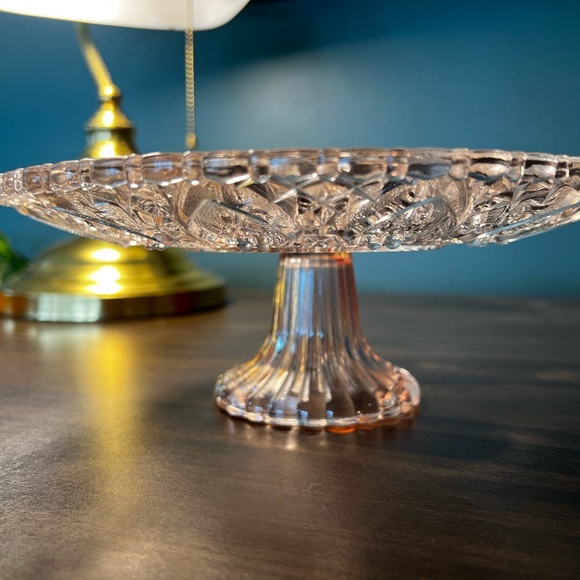 Vintage Delicate Pink Tiered Cake Plate - Picture 2 of 6